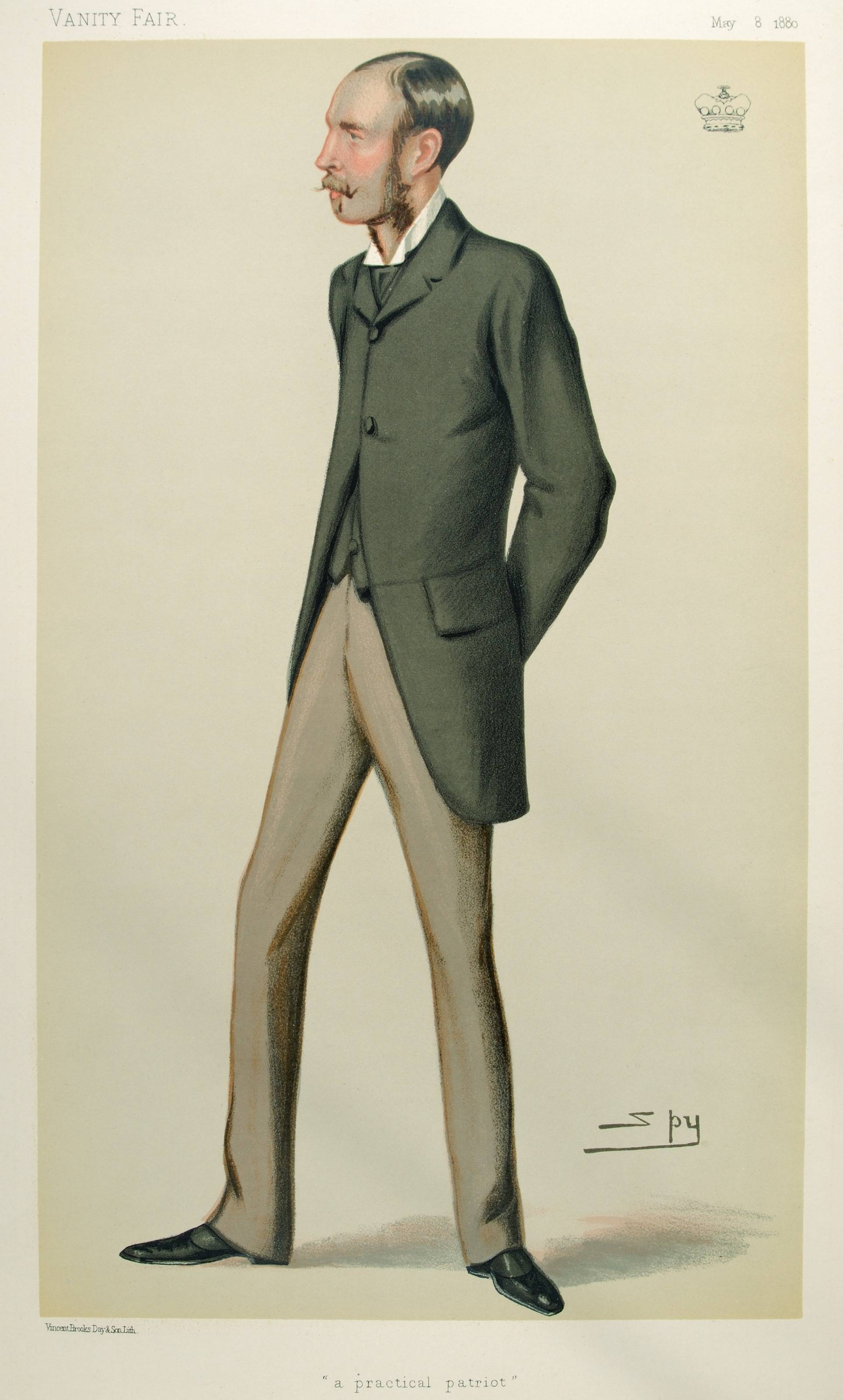 A caricature of the Baron published in Vanity Fair in 1880. Public domain.